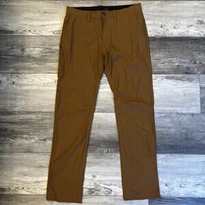 Prana Pants Mens 35x34 Tan Brown Brion II Slim Fit Outdoors Hiking Trail